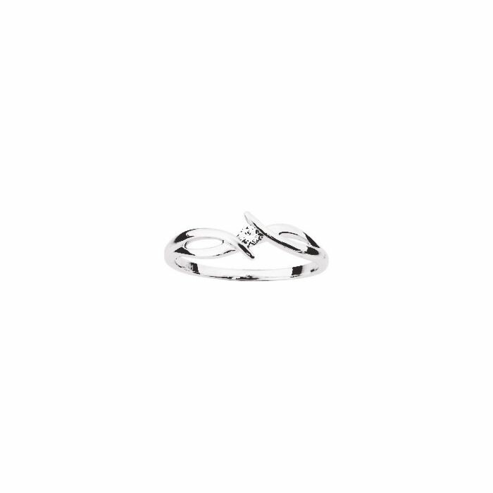 Solitaire en or blanc et diamant de 0.05ct