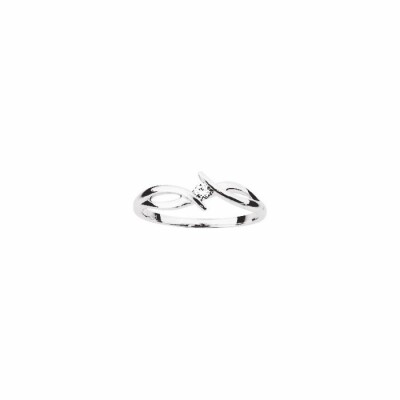 Solitaire en or blanc et diamant de 0.05ct