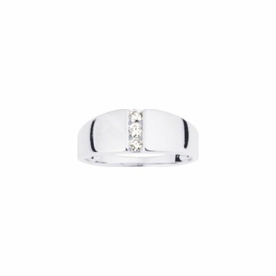 Bague en or blanc et diamants de 0.12ct