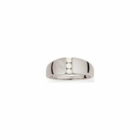 Bague en or blanc et diamants de 0.12ct