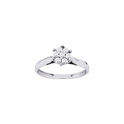 Bague en or blanc et diamants de 0.24ct