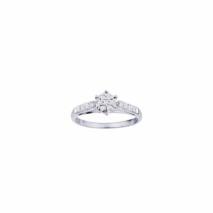 Bague en or blanc et diamants de 0.23ct