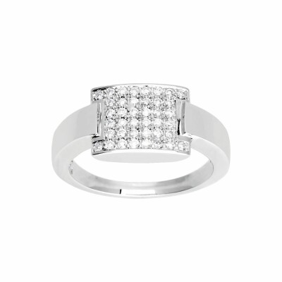 Bague en or blanc et diamants de 0.25ct