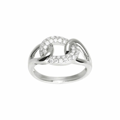 Bague en or blanc et diamants de 0.37ct