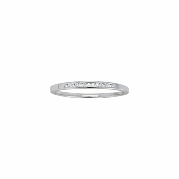 Alliance en or blanc et diamants de 0.05ct