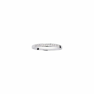 Alliance en or blanc et diamants de 0.10ct