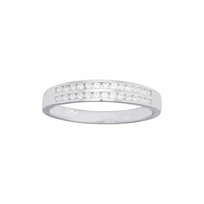 Alliance en or blanc et diamants de 0.12ct