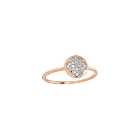 Bague en or rose et diamant