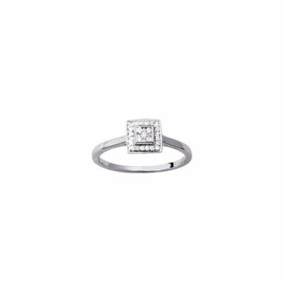 Bague en or blanc et diamants de 0.10ct