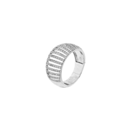 Bague en or blanc et diamants