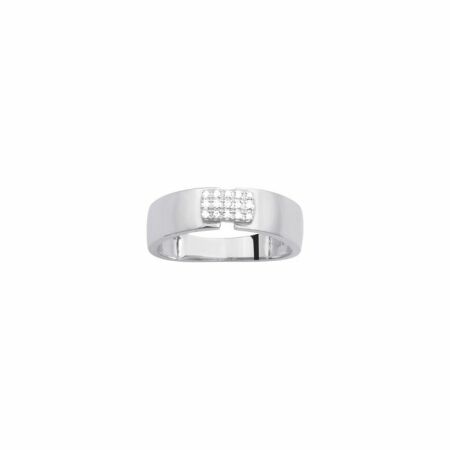 Bague en or blanc et diamants de 0.07ct