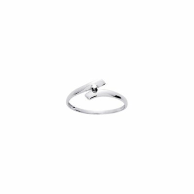 Solitaire en or blanc et diamant de 0.01ct