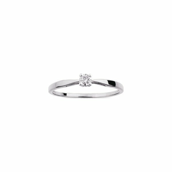 Solitaire en or blanc et diamant de 0.10ct