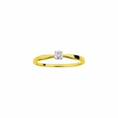 Bague en or jaune et diamants de 0.10ct