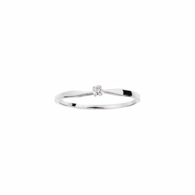 Solitaire en or blanc et diamants de 0.04ct