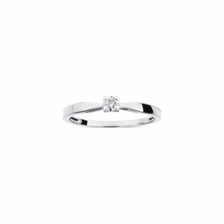 Solitaire en or blanc et diamant de 0.14ct