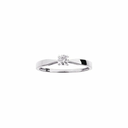 Solitaire en or blanc et diamant de 0.18ct