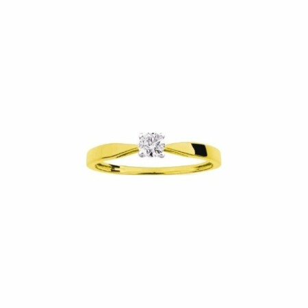 Solitaire en or jaune et diamant de 0.18ct