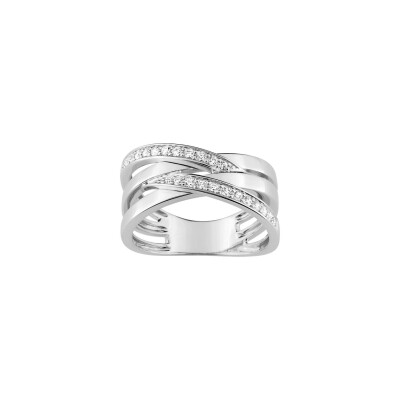 Bague en or blanc et diamant