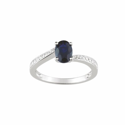 Bague en or blanc et diamants de 0.13ct