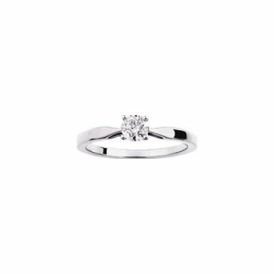 Solitaire en or blanc et diamant de 0.35ct