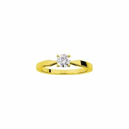 Solitaire en or jaune et diamant de 0.40ct