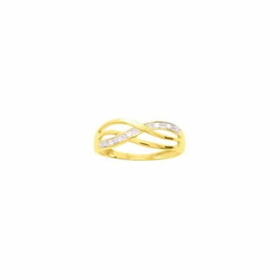 Bague en or jaune et diamants de 0.03ct