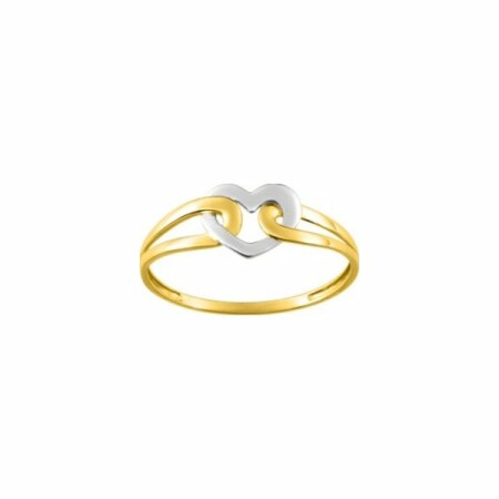 Bague en or jaune et or blanc