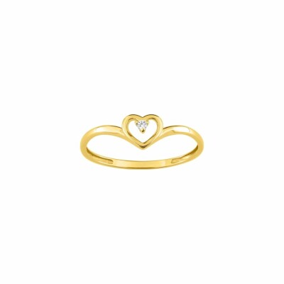 Bague en or jaune et diamant de 0.02ct