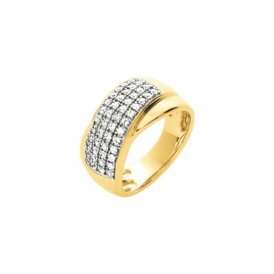 Bague en or jaune et diamants de 0.5ct