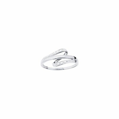 Bague en or blanc et diamants de 0.02ct