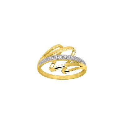 Bague en or jaune et diamant