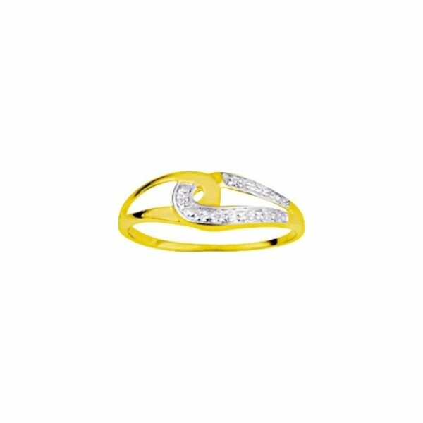 Bague en or jaune et diamants de 0.01ct