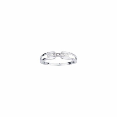 Bague en or blanc et diamants de 0.01ct