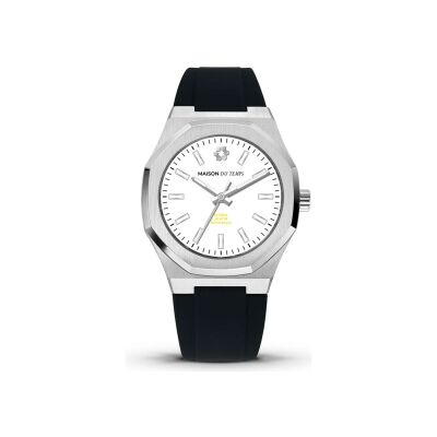 Montre Maison du Temps MTBeta 2.0 Blanc Silicone Noir