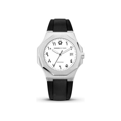 Montre Maison du Temps MTZeta Arabic Blanc Silicone Noir