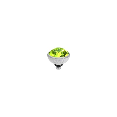 Top Qudo Bottone en acier et pierre de couleur citrus green