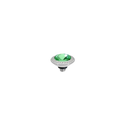 Top Qudo Tondo Deluxe en acier et pierre de couleur peridot