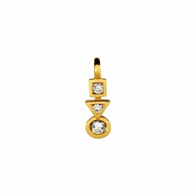 Pendentif Tournaire Alchimie en or jaune et diamants