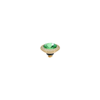 Top Qudo Tondo Deluxe en métal doré et pierre de couleur peridot