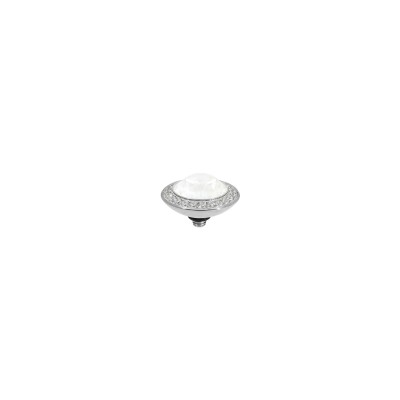 Top Qudo Tondo Deluxe en acier et pierre de couleur crystal electric white ignite