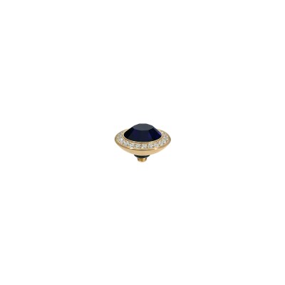 Top Qudo Tondo Deluxe en métal doré et pierre de couleur dark Indigo