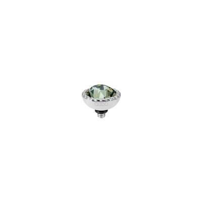 Top Qudo Bocconi en acier et pierre de couleur black diamond