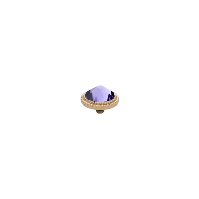 Top Qudo Fabero en métal doré et pierre de couleur tanzanite