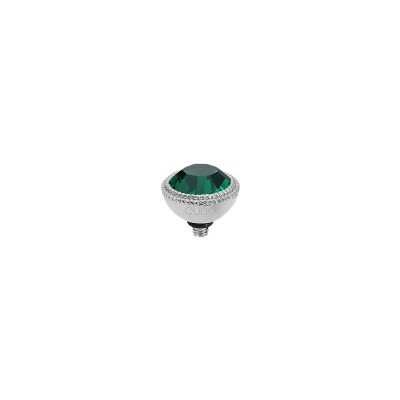 Top Qudo Fabero en acier et pierre de couleur emerald