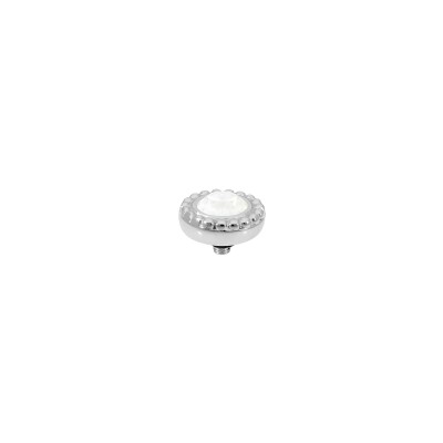 Top Qudo Ghiare en acier et pierre de couleur crystal electric white ignite