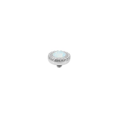 Top Qudo Ghiare en acier et pierre de couleur white opal