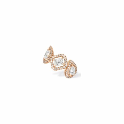 Messika My Twin single earring, rose gold, diamonds