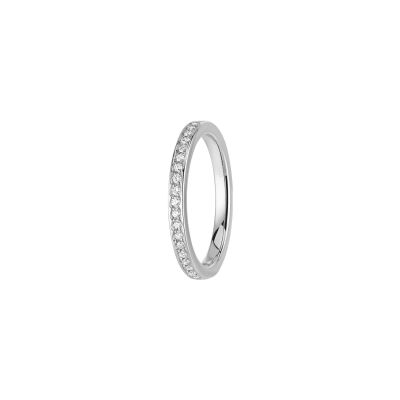 Alliance Jules et Louise en or blanc, largeur 2mm