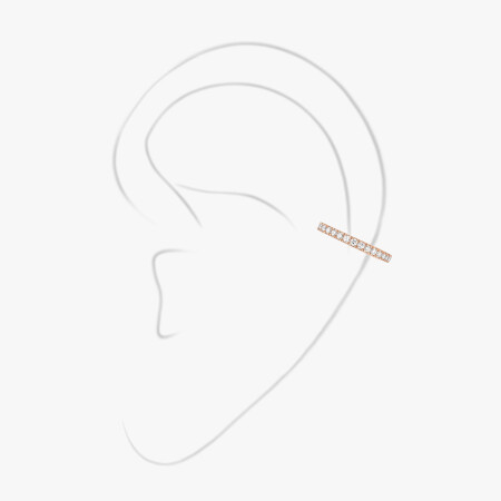 Messika Gatsby single clip-on earring, rose gold, diamonds